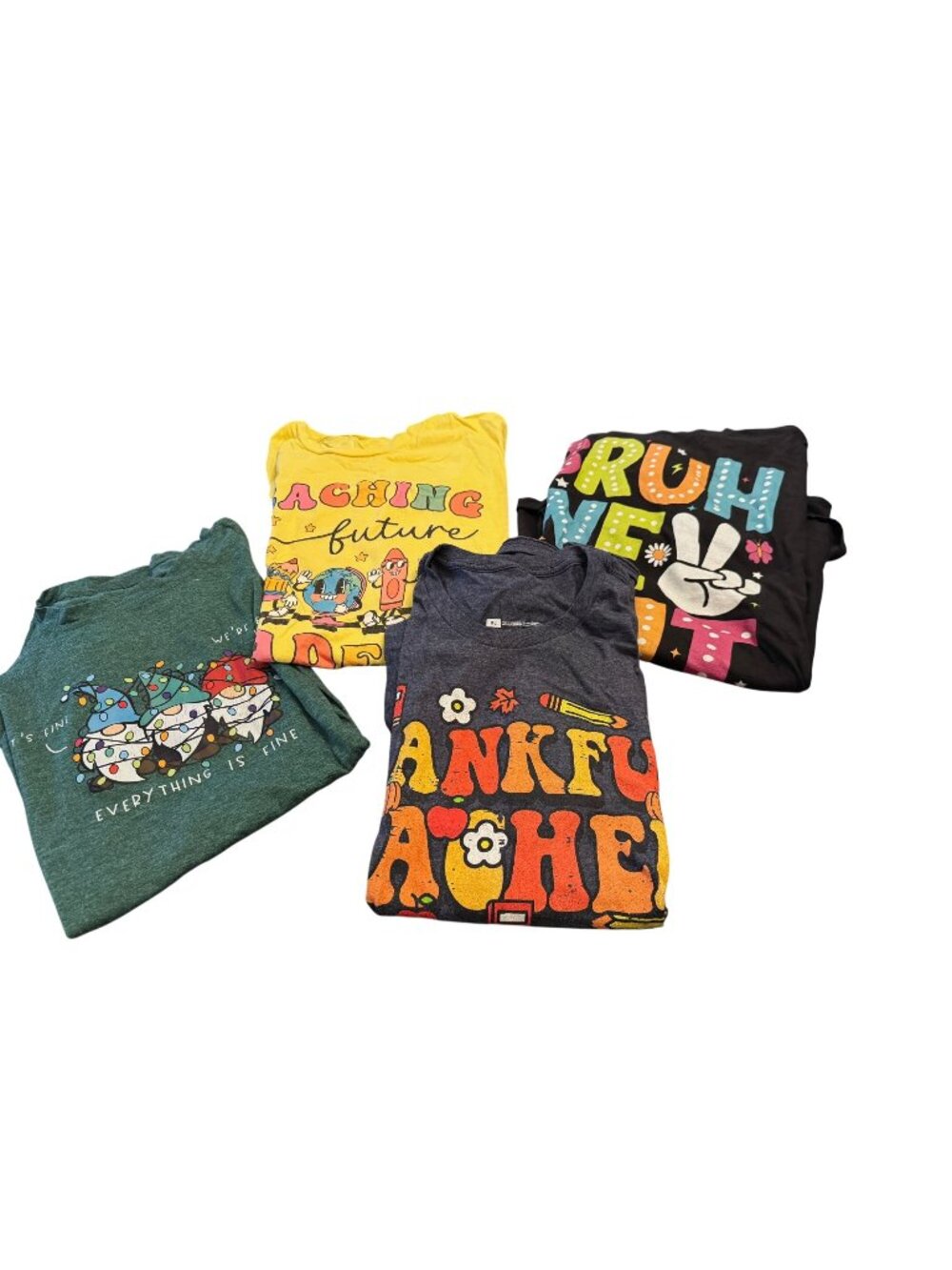 Teacher shirts- set of 4 holiday shirts size xl